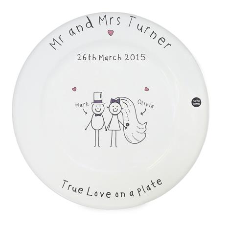 Personalised Purple Ronnie Wedding Message Plate Extra Image 1